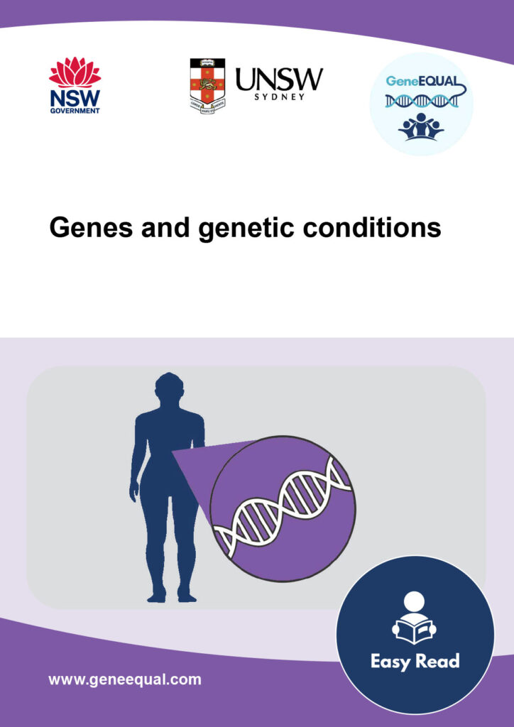 Cover of booklet 2, entitled Genes and Genetic Conditions