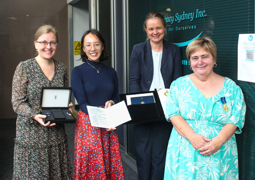 Iva, Manjekah, Emma and Julie at Julie's OAM award ceremony